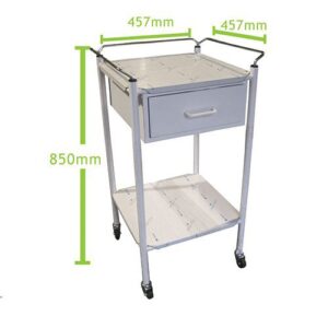 furn-016 Anaesthetic Trolley 1 Drawer Stainless Steel